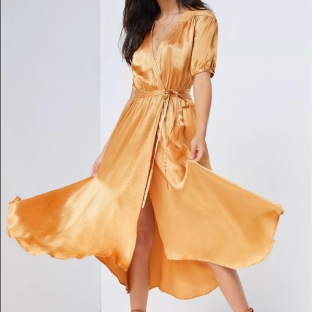 Maeve Gold Tie Swing Dress